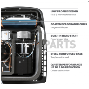 Dometic Air Conditioner - FreshJet 5 - 11,000 BTU Black -  FJX5357MHEBKCS-2