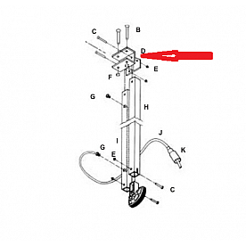 Antennatek Broadcast TV Antenna Upper Pivot Bracket - 065554