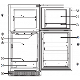 Furrion Refrigerator Top Hinge for Left Hand Open Door - C-FCR10DCDTA-028