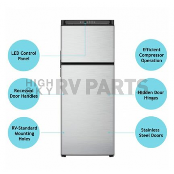 Norcold Polar N10DCSSR RV Refrigerator / Freezer - 12 Volt / DC Only - 10 Cubic Feet-1