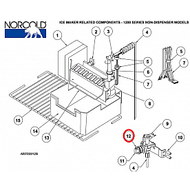 Norcold Ice Maker Fitting Nut 622846