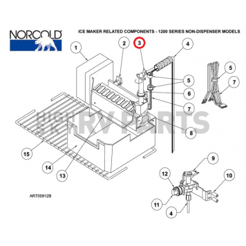 Norcold Ice Maker Water Inlet Hose Clamp 61690822