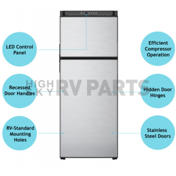 Norcold Polar N10DCBSSR RV Refrigerator / Freezer - 12 Volt / DC Only - 10 Cubic Feet-2