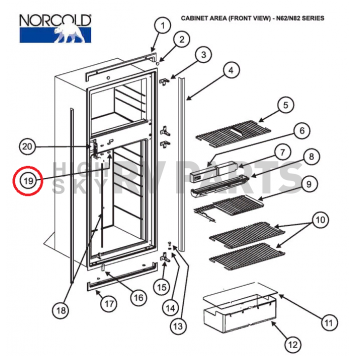 Norcold Refrigerator Trim Hole Plug 620282