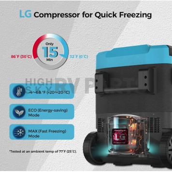 Renogy Portable Refrigerator - 12/24 Volt DC - DCCR50L-G1-US-6