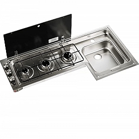 Dometic MO952307D0000US 3 Burner Piezo Cooktop - MO9523RSUS