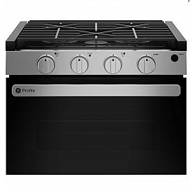 GE Profile™; Range Drop-In Cooktop Black/ Gray Stove PLD617RWSS