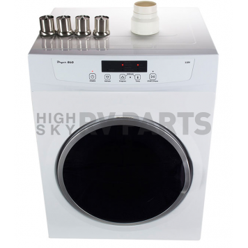 Pinnacle Clothes Compact Standard Dryer 13 Pounds Capacity Front Load White - 18-860-2