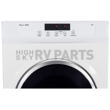 Pinnacle Clothes Compact Standard Dryer 13 Pounds Capacity Front Load White - 18-860-4