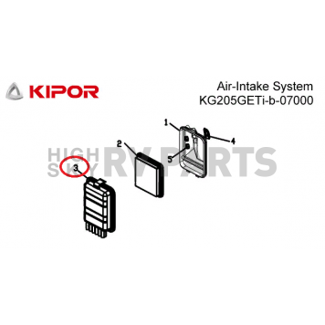 Kipor Power Solutions Generator Air Filter Cover - KG205GETI-07002