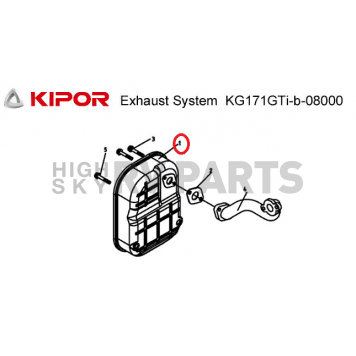 Kipor Power Solutions Generator Exhaust Muffler - KG171GTI-B-08100A