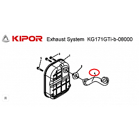 Kipor Power Solutions Generator Exhaust Pipe KG171GTI-08001A