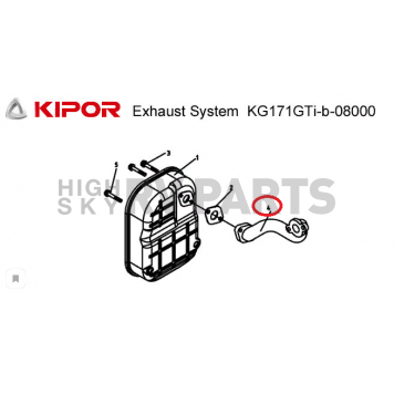 Kipor Power Solutions Generator Exhaust Pipe KG171GTI-08001A