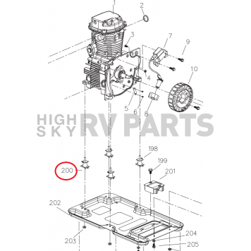 Powerhouse Generator Engine Vibration Absorber - 69394