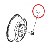 Powerhouse Generator M16 x 1.5 Serrated Flange Nut - 62253