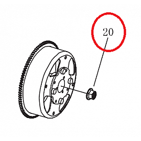 Powerhouse Generator M16 x 1.5 Serrated Flange Nut - 62253