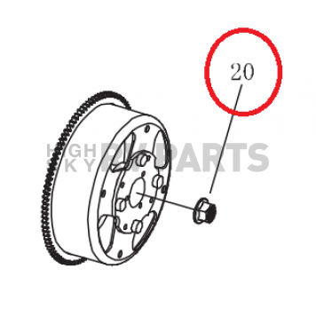 Powerhouse Generator M16 x 1.5 Serrated Flange Nut - 62253