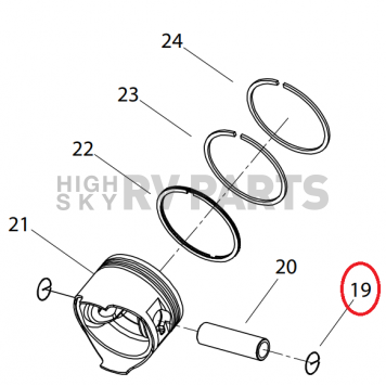 Powerhouse Generator Piston Pin Clip 61984