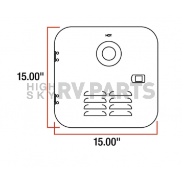 Girard GSWH-2 Access Door for 6 Gallon Water Heater - White - 2GWHD-1