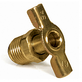 Camco Water Heater Drain Valve 1/4 inch NPT Thread Brass - 11663