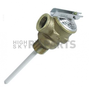 Camco Water Heater Pressure Relief Valve 1/2 inchNPT Thread 4 inch Probe Length - 10421