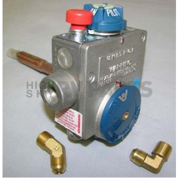 Dometic Water Heater Gas Valve 3/8 inch FNPT Inlet x 3/8 inch FNPT - 91602