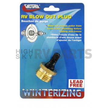 Valterra Water System Blow Out Plug - Lead Free Brass - P23518LFVP