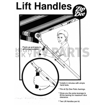 Zip Dee Awning Lift Handle - Set of 2 - 1LH000-4