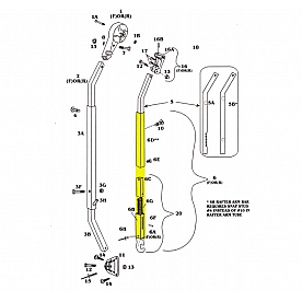 Bright Front Rafter Arm Tube Assembly - 21250F-XXX