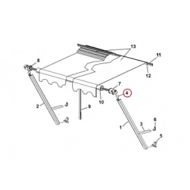 Carefree RV Awning Bracket Dampener Black Foam 041142-001