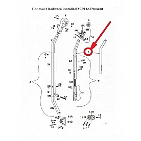  Rafter Arm Bar Satin for Airstream Awning 714100-XXX