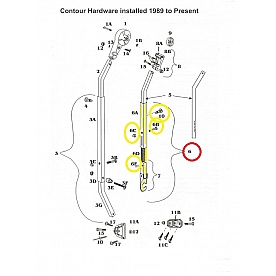 Satin Rafter Arm Tube Assembly 712200-XXX