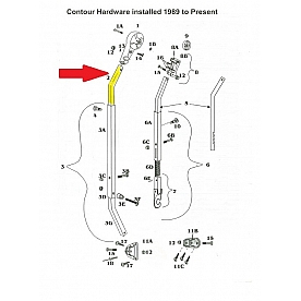 Front Main Arm Bar Stainless Steel for Zip Dee Awning 21300F-XXX