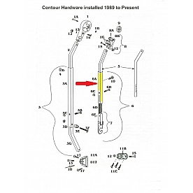 Satin Rafter Arm Tube for Airstream Awning 712100-XXX