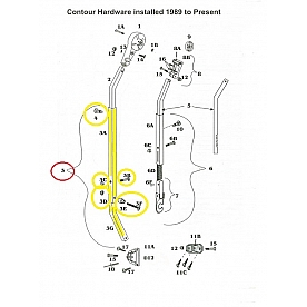 Satin Front Main Arm Tube Assembly 71110F-XXX