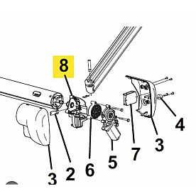 Carefree RV Longitude/ Altitude/ Compass Awning Motor Bracket - R012659-001