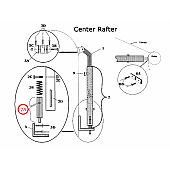 Awning Bright 4-3/4 inch Stub Bar & Pin Assembly - 250213