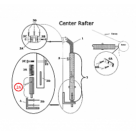 Awning Bright 4-3/4 inch Stub Bar & Pin Assembly - 250213