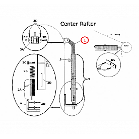 Center Rafter Bar Bright 1969 - 1993 Airstream - 2501XX
