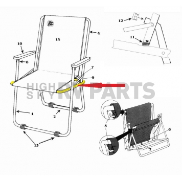 Ring for Wide Zip Dee Folding Chair 335200