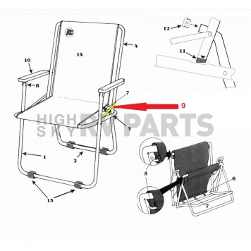 Brace Replacement for Zip Dee Chair - 325010