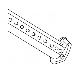 Dometic Awning Rafter Adjustable Arm 57 inch Black - 3310795.004U