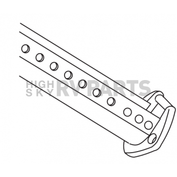 Dometic Awning Rafter Adjustable Arm 57 inch Black - 3310795.004U