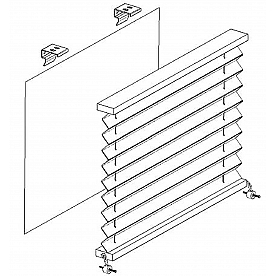 United Window Shade Manual - 49-1/2 Inch Width x 45-1/2 Inch Drop - Linen/Black