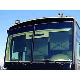 Carefree RV SmartVisor Windshield Shade - Electric 38 Inch W x 28 Inch H Black - YS038QA28R-RP