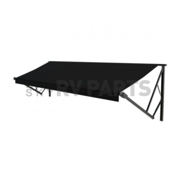 Lippert Components  Solera Awning Fabric - 12 Feet x 8 Feet Extension - Solid Black Anti-Scuff/ Anti-Mildew Fabric