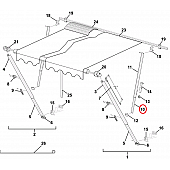 Carefree RV Awning OEM Universal Arms Lower Right/ Left White R00414-201-50