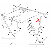 Carefree RV Awning Arm Brace Upper 60 Inch Right/ Left White R00413-301-50