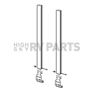 Carefree RV Travel'R Awning Arm Channel Lower Bracket Extension 12 inch White -  R014634-025