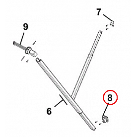 Carefree RV Awning Bottom Bracket With Rivet White R00625WHT